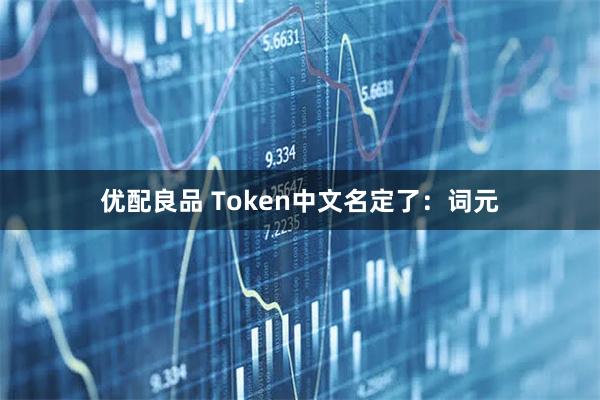 优配良品 Token中文名定了：词元